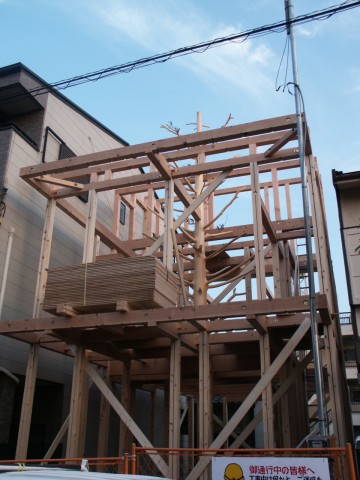 木造在来工法,建て方