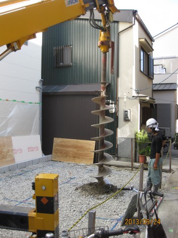 地盤改良湿式改良杭工事