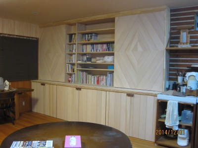もみの造り付け収納,造り付け家具