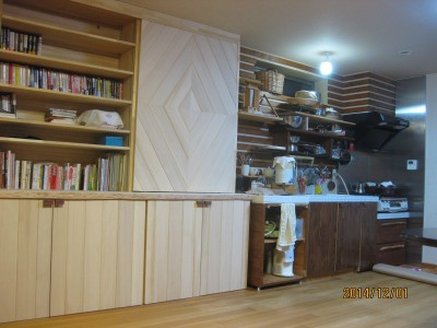 もみの造り付け収納,造り付け家具