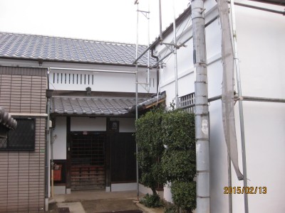 土蔵遮熱塗料スピンオフ仕上げ