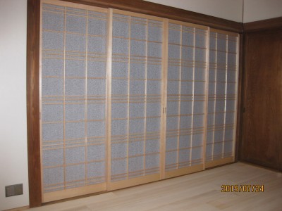 和室改修,木製建具工事
