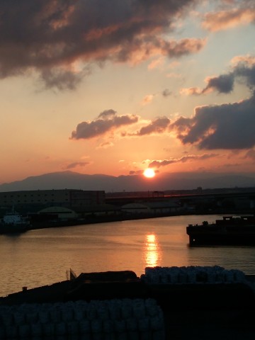 初日の出,泉大津大橋