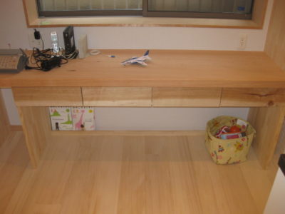引き出し，造作家具，桜，面材