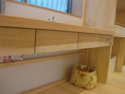 引き出し，造作家具，桜，面材